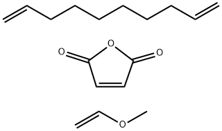 POLY(METHYL VINYL ETHER-ALT-MALEIC ANHYDRIDE), CROSS-LINKED WITH 1,9-DECADIENE 구조식 이미지