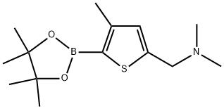 N,N-dimethyl-1-(4-methyl-5-(4,4,5,5-tetramethyl-1,3,2-dioxaborolan-2-yl)thiophen-2-yl)methanamine Structure