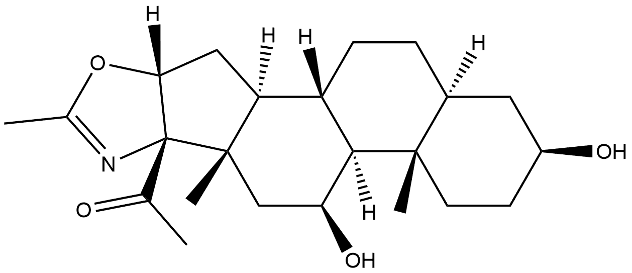 5'βH-5α-Pregnano[17,16-d]oxazol-20-one, 3β,11β-dihydroxy-2'-methyl- (8CI) Structure