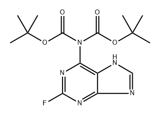 Imidodicarbonic acid, 2-?(2-?fluoro-?9H-?purin-?6-?yl)?-?, 1,?3-?bis(1,?1-?dimethylethyl) ester Structure