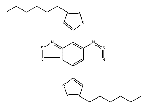 2λ4δ2-Benzo[1,2-c:4,5-c']bis[1,2,5]thiadiazole, 4,8-bis(4-hexyl-2-thienyl)- Structure