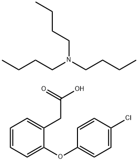Benzeneacetic acid, 2-(4-chlorophenoxy)-, compd. with N,N-dibutyl-1-butanamine (1:1) 구조식 이미지
