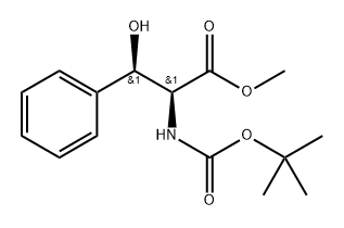 L-Phenylalanine, N-[(1,1-dimethylethoxy)carbonyl]-β-hydroxy-, methyl ester, (βR)- Structure