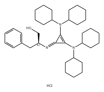 (S)-2-(2,3-Bis(dicyclohexylaMino)cyclopropeniMine)-3-phenylpropan-1-ol hydrochloride AldrichCPR Structure