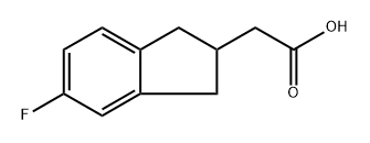 2-(5-fluoro-2,3-dihydro-1H-inden-2-yl)acetic acid 구조식 이미지