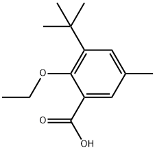 3-(1,1-Dimethylethyl)-2-ethoxy-5-methylbenzoic acid Structure