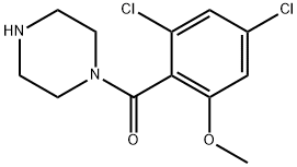 (2,4-Dichloro-6-methoxyphenyl)-1-piperazinylmethanone Structure