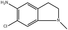 1H-Indol-5-amine, 6-chloro-2,3-dihydro-1-methyl- Structure