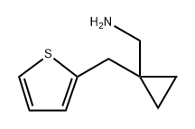 (1-(Thiophen-2-ylmethyl)cyclopropyl)methanamine Structure