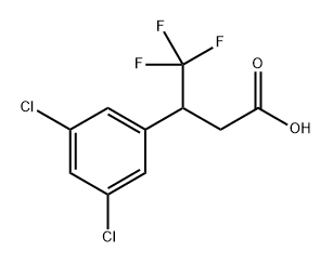 3-(3,5-dichlorophenyl)-4,4,4-trifluorobutanoic acid Structure