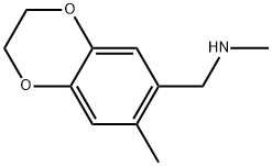 2,3-Dihydro-N,7-dimethyl-1,4-benzodioxin-6-methanamine Structure