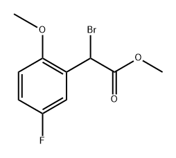 Benzeneacetic acid, α-bromo-5-fluoro-2-methoxy-, methyl ester 구조식 이미지