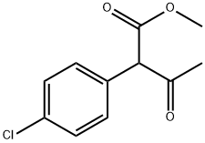 Benzeneacetic acid, α-acetyl-4-chloro-, methyl ester Structure