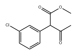 Benzeneacetic acid, α-acetyl-3-chloro-, methyl ester Structure