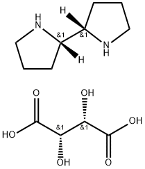 (S,S)-2,2'-비피롤리딘D-타르트레이트삼수화물 구조식 이미지