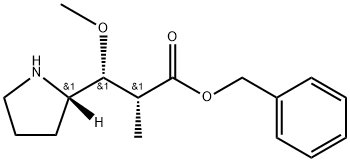 2-Pyrrolidinepropanoic acid, β-methoxy-α-methyl-, phenylmethyl ester, (αR,βR,2S)- Structure