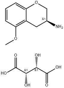 (S)-5-Methoxychroman-3-amine (2S,3S)-2,3-dihydroxysuccinate 구조식 이미지