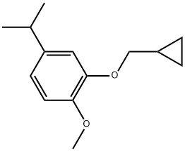 2-(Cyclopropylmethoxy)-1-methoxy-4-(1-methylethyl)benzene Structure