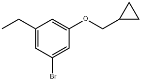 1-Bromo-3-(cyclopropylmethoxy)-5-ethylbenzene Structure