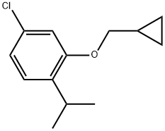 4-Chloro-2-(cyclopropylmethoxy)-1-(1-methylethyl)benzene Structure