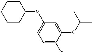 4-(Cyclohexyloxy)-1-fluoro-2-(1-methylethoxy)benzene Structure