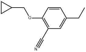 2-(Cyclopropylmethoxy)-5-ethylbenzonitrile Structure