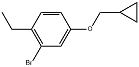 2-Bromo-4-(cyclopropylmethoxy)-1-ethylbenzene Structure