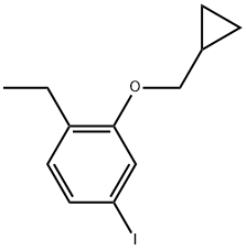 2-(Cyclopropylmethoxy)-1-ethyl-4-iodobenzene Structure