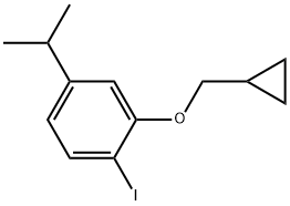 2-(Cyclopropylmethoxy)-1-iodo-4-(1-methylethyl)benzene Structure