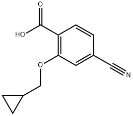 4-Cyano-2-(cyclopropylmethoxy)benzoic acid Structure