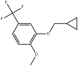 2-(Cyclopropylmethoxy)-1-methoxy-4-(trifluoromethyl)benzene Structure