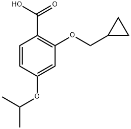 2-(cyclopropylmethoxy)-4-isopropoxybenzoic acid Structure