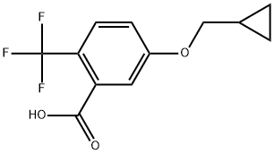 5-(cyclopropylmethoxy)-2-(trifluoromethyl)benzoic acid Structure