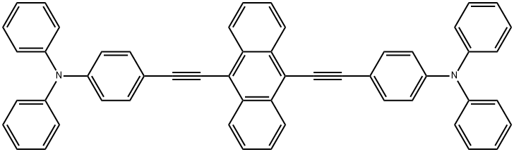 Benzenamine, 4,4'-(9,10-anthracenediyldi-2,1-ethynediyl)bis[N,N-diphenyl- (9CI) 구조식 이미지