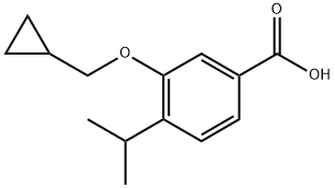 3-(cyclopropylmethoxy)-4-isopropylbenzoic acid Structure