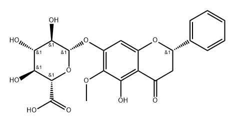 Dihydrooroxylin A-7-O-β-D-glucuronide Structure