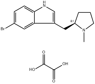 (R)-5-Bromo-3-((1-methylpyrrolidin-2-yl)methyl)-1H-indole } oxalic acid 구조식 이미지