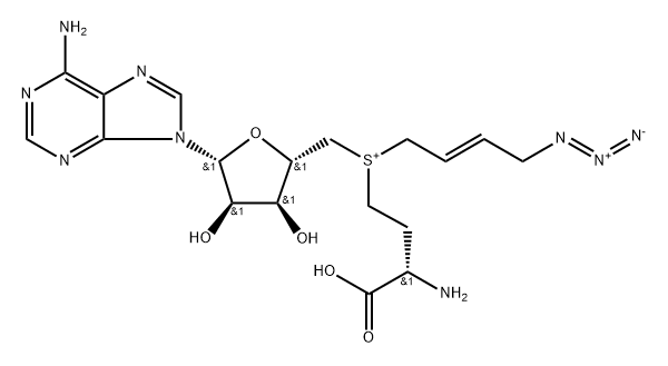 Adenosine, 5'-[[(3S)-3-amino-3-carboxypropyl][(2E)-4-azido-2-buten-1-yl]sulfonio]-5'-deoxy- Structure