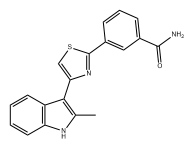 3-[4-(2-methyl-1H-indol-3-yl)-1,3-thiazol-2-yl]benza
mide Structure