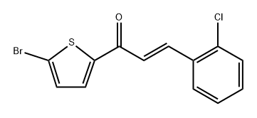 (E)-1-(5-bromothiophen-2-yl)-3-(2-chlorophenyl)prop-2-en-1-one 구조식 이미지