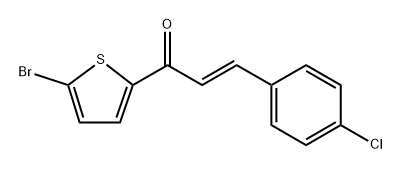 (E)-1-(5-bromothiophen-2-yl)-3-(4-chlorophenyl)prop-2-en-1-one 구조식 이미지