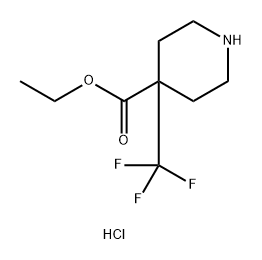 ethyl 4-(trifluoromethyl)piperidine-4-carboxylate hydrochloride Structure
