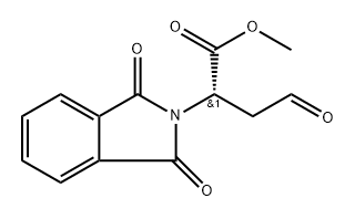 2H-Isoindole-2-acetic acid, 1,3-dihydro-1,3-dioxo-α-(2-oxoethyl)-, methyl ester, (αS)- Structure