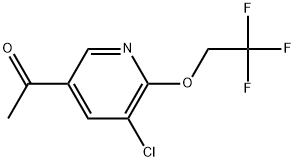 1-[5-Chloro-6-(2,2,2-trifluoroethoxy)-3-pyridinyl]ethanone Structure