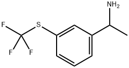 Benzenemethanamine, α-methyl-3-[(trifluoromethyl)thio]- Structure