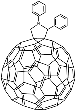 N,2-Diphenyl[60]fulleropyrrolidine Structure