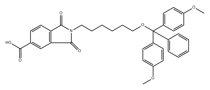 1H-Isoindole-5-carboxylic acid, 2-[6-[bis(4-methoxyphenyl)phenylmethoxy]hexyl]-2,3-dihydro-1,3-dioxo- Structure