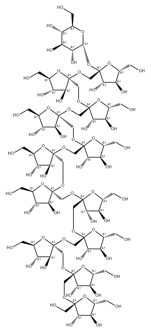 α-D-Glucopyranoside, [O-β-D-fructofuranosyl-(2→1)]11-O-β-D-fructofuranosyl Structure