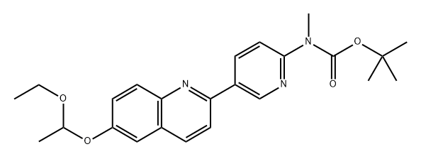 6-(1-Ethoxyethoxy)-2-[6-[N-(tert-butoxycarbonyl)-N-methylamino]pyridin-3-yl]quinoline 구조식 이미지