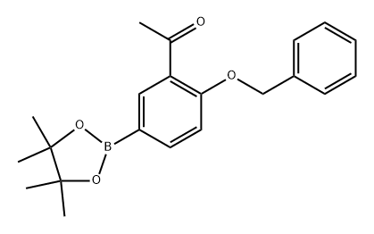 1-(2-(Benzyloxy)-5-(4,4,5,5-tetramethyl-1,3,2-dioxaborolan-2-yl)phenyl)ethanone Structure